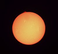 Sonne 7.3.2022 mit dem H-Alpha Kleinteleskop LS35DX